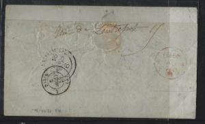 BRAZIL  (PP2701B) 1858  BRTISH PO PARA VIA LONDON TO FRANCE