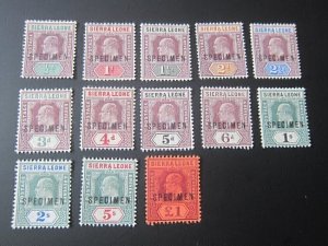 Sierra Leone 1903 SG 73-85 SPECIMEN set MH