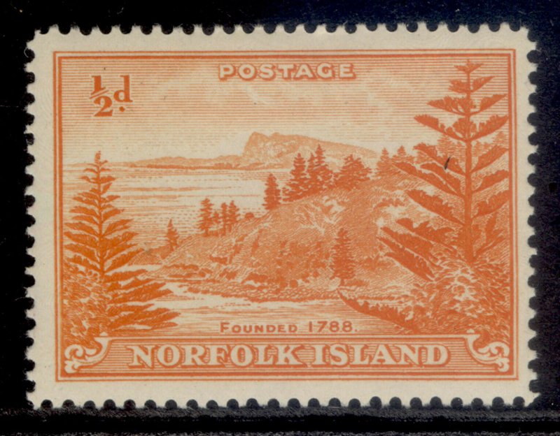 AUSTRALIA - Norfolk Island GVI SG1, ½d orange, M MINT.