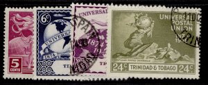 TRINIDAD & TOBAGO GVI SG261-264, anniversary of UPU set, FINE USED. 