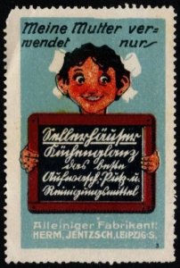 Vintage Germany Poster Stamp My Mother Uses Only The Best Cleaning Products