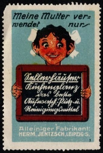 Vintage Germany Poster Stamp My Mother Uses Only The Best Cleaning Products