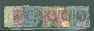 Straits Settlements #109/124   (Perfin)