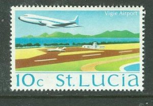 St. Lucia # 266 Virgie Airport   airplane (1)  Mint NH