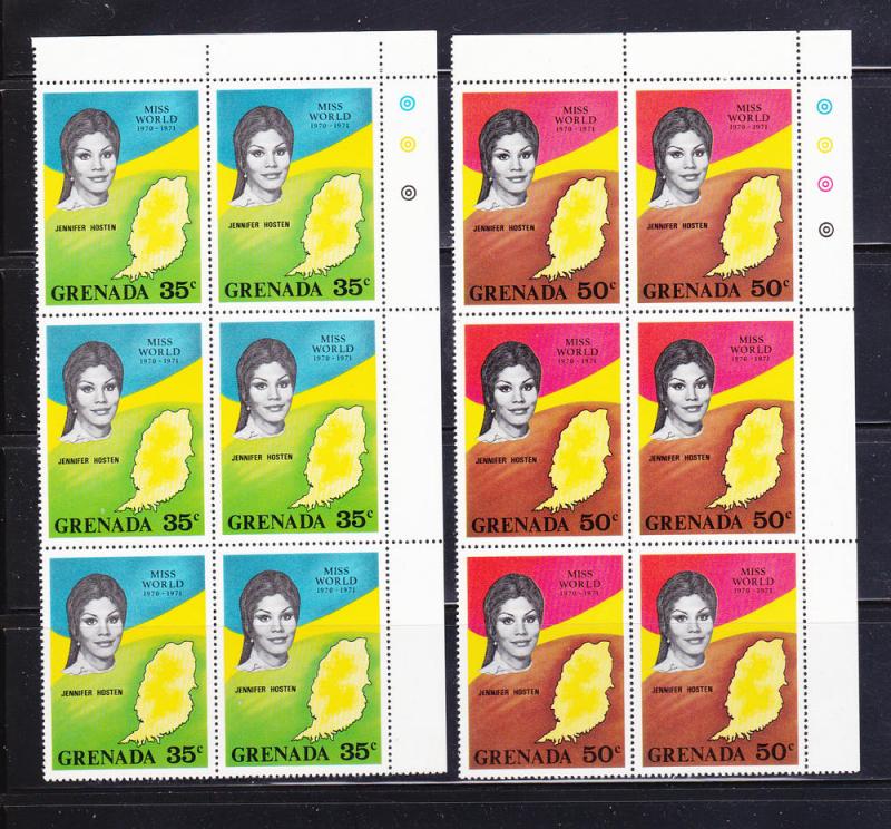 Grenada 403-408 Blocks of 6 Set  MNH Jennifer Hosten