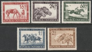 Austria 1946 Sc B179-83 set MH