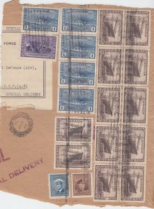 RARE multiple use Special Delivery airmail 6x$1.00 Destroyer $7.97 Canada cover