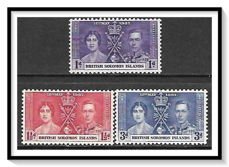 Solomon Islands #64-66 Coronation Issue Complete Set MH