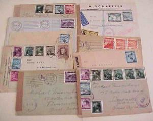 AUSTRIA  TO USA CONSUL 1926-1936 x10 COVERS INCLUDES REGISTERED