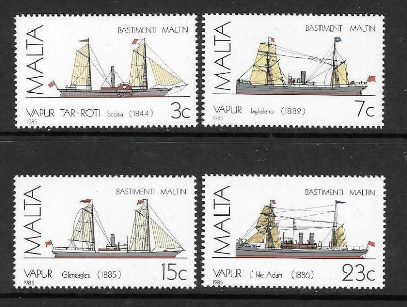 MALTA SG772/5 1985 MALTESE SHIPS MNH