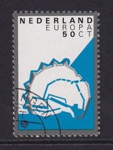 Netherlands  #645  cancelled  1982 Europa 50c fortification layouts