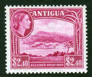 Antigua QEII 1953 $2.40 Bright Reddish Purple SG133 Mint Lightly Hinged