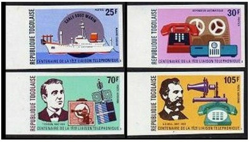 Togo 928-29,C276-77,C277a imperf.MNH.Edison,Graham Bell 