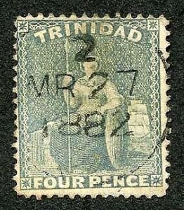 Trinidad SG76 4d Bluish Grey watermark a Large W