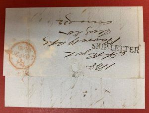 France, 1848, Stampless Cover/Ship-Letter, to London, 7 Postal Markings