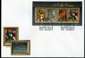 GUINEA 2021 140th BIRTH ANNIVERSARY OF PABLO PICASSO SHEET FDC