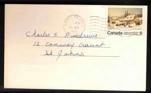 CANADA Scott # 610 On Private Postal Card - St John's Philatelic Society Meeting