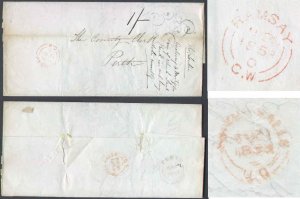 Canada-cover  #6775 - Stampless-Lanark Cnty-Ramsay,CW double bro