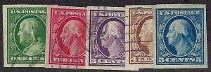 US Scott set #344-346 Used VF.  #347 Mint LH OG VF