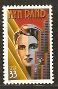#3308 Ayn Rand Single Mint  NH