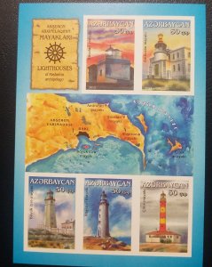 V. Om O) 2013 AZERBAIJAN, PROOF, LIGHTHOUSE- SHUVELAN - BOYUK ZIRA - ABSHERON -