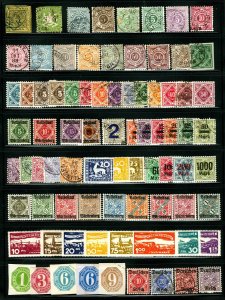 Wurttemberg German States #2 / #0178 Assorted Sgls, Officials, Surcharges, MH&U