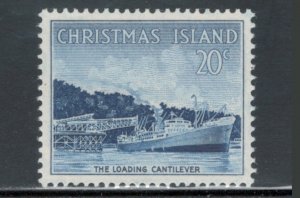 Christmas Island 1963 Loading Ship 20c Scott # 18 MNH