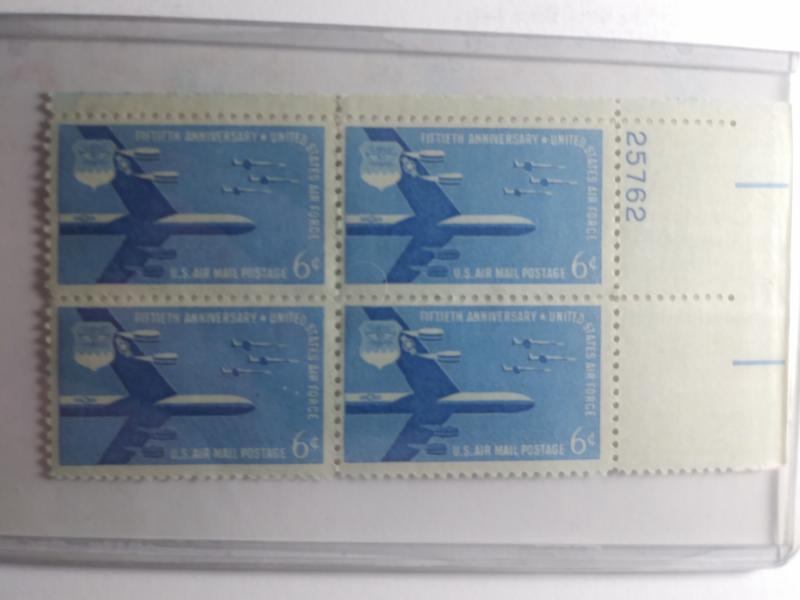 SCOTT # C49 AIR MAIL PLATE BLOCK MINT NEVER HINGED !!