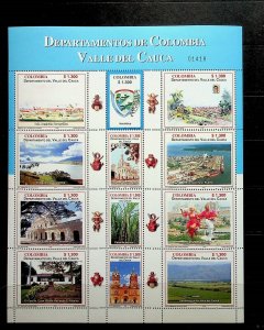 COLOMBIA Sc 1265-7 NH MINISHEETS OF 2006 - DEPARTMENTS - (CT5)