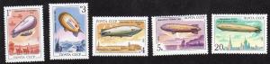 Russia 6012-16 - Mint-NH - Airships (1991) (cv $2.00)