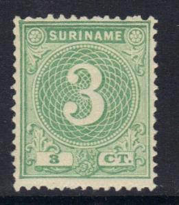 Surinam 1890 MH numbers 3  ct     #