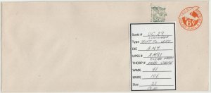 Scott#  UC29  UPSS AM81   Watermark 41 US air mail envelope.