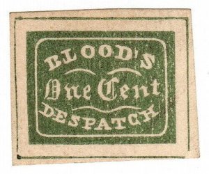 (I.B) US Local Post : Blood's Despatch 1c 
