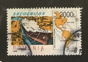 Romania 1998 Scott 4264 used - 2000 l ,  Secolul XX, Panama Canal