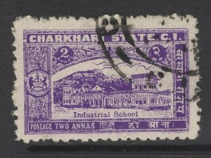 INDIA-CHARKHARI SG47(a) 1931 2a VIOLET p11 USED 