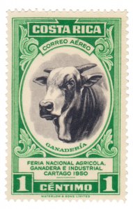 COSTA RICA AIRMAIL STAMP 1950. SCOTT # C197. M/H