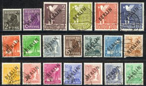 Germany Berlin Sc# 9N1-9N20 Used 1948 Germany Overprints