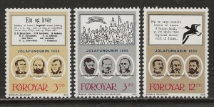 Faroe Islands Scott catalog # 179-181 Mint NH