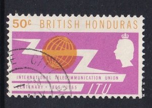 British Honduras  #188  used  1965  ITU 50c