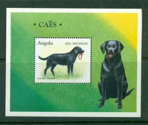 Angola #1026 (1998 Black Lab Dog sheet) VFMNH CV $6.00