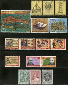 VATICAN Sc#515-530 Five Different Sets 1972 Year Complete w/o S/S Mint OG NH