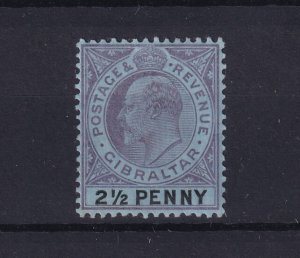 Gibraltar KEVII 1903 2 1/2d Larger 2 Variety SG49a MLH BP16375