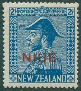 Niue 1928 SG49 2/- light blue KGV MLH