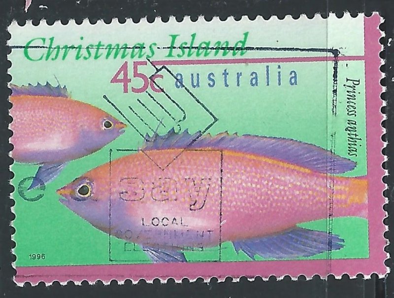 Christmas Island #383 45c Fish - Princess Anthias