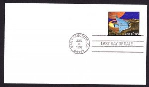 2543 Futuristic Space Shuttle Priority Mail Unaddressed LAST DAY Cover