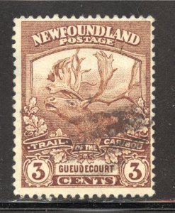 Newfoundland Scott 117 Used H - 1919 Trail of the Caribou (Gueudecourt)