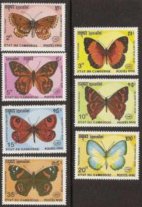 Cambodia - 1064-1070 - Butterflies - MNH - SCV-5.00