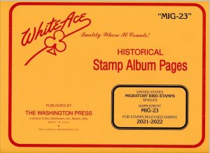 WHITE ACE Migratory Bird Singles 2021-2022 Stamp Album Supplement MIG-23  NEW! 