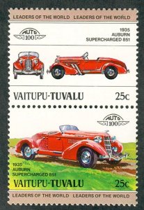 Tuvalu Vaitupu #5 Classic Cars MNH attached pair