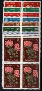 Macao Scott 372-81 Mint NH blocks [TK210]